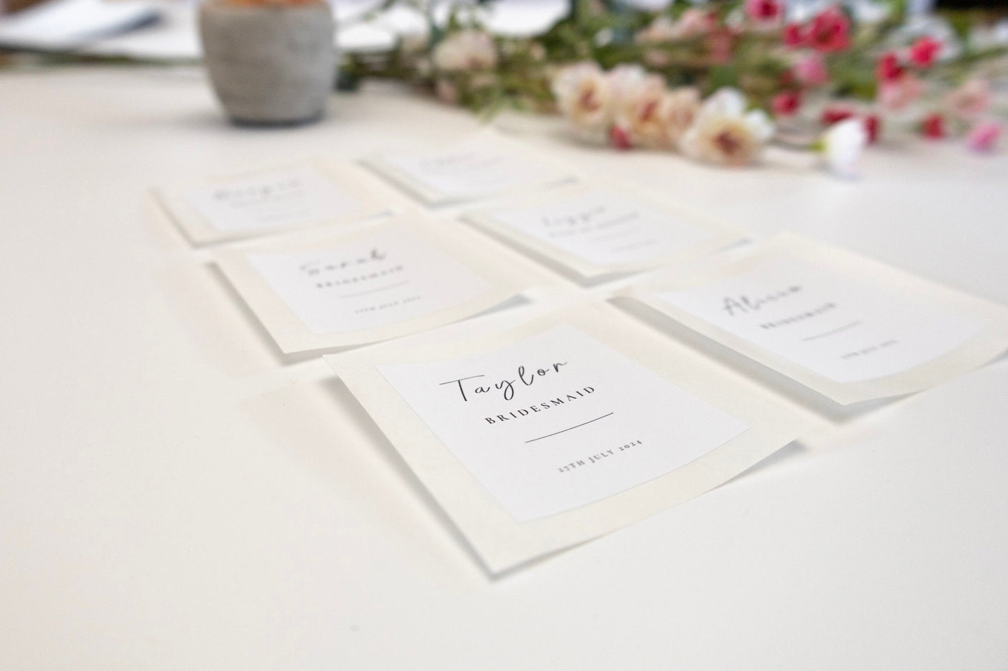 Bridesmaid Labels for candles , candle Stickers, Monochrome Wedding Party Proposal Box Label, Bridesmaid Maid of Honour Candle sticker