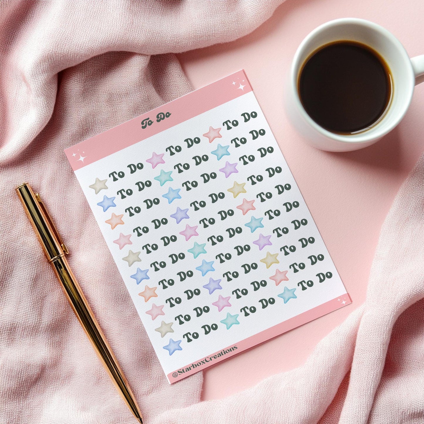 To Do Sticker Sheet, To Do list, Daily planner, organisation lists.