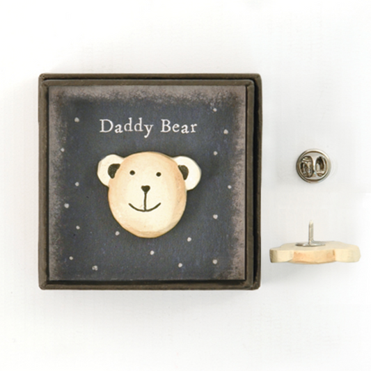 Fathers Day Gifts, Daddy Bear lapel pin, East of India Gifts, New Father Gift