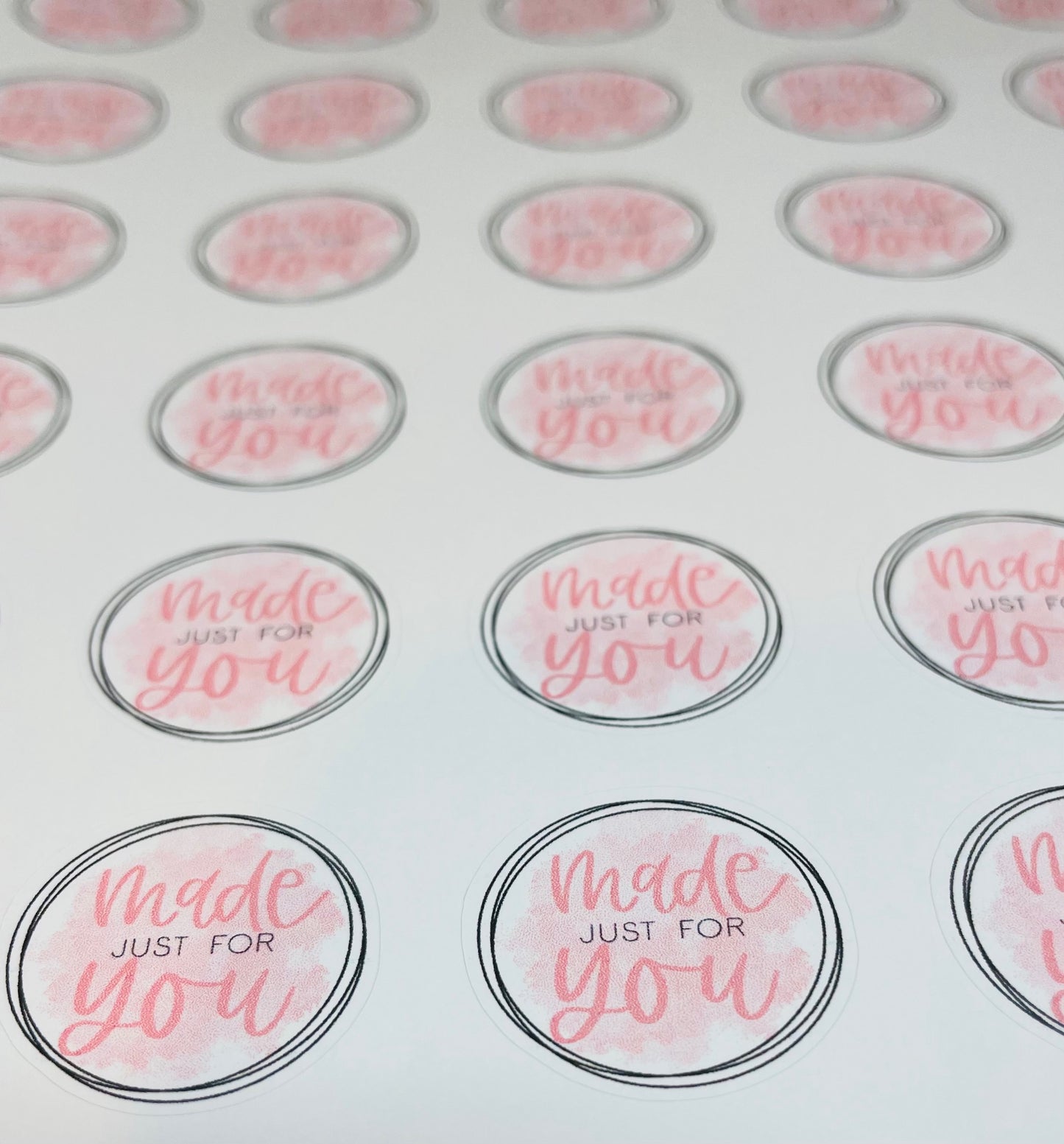 Made just for you small business stickers