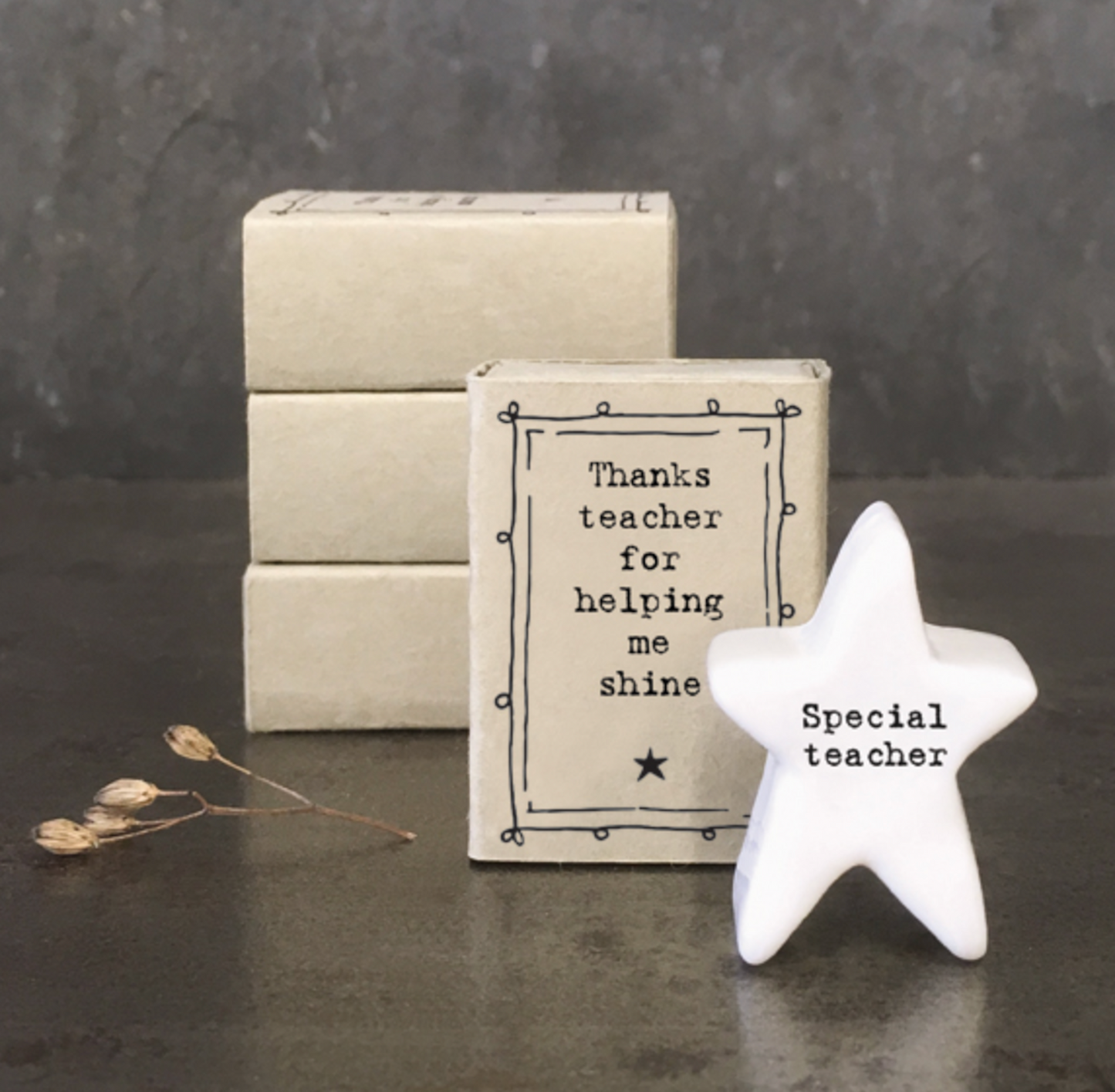 Matchbox Teachers gift Porcelain Star