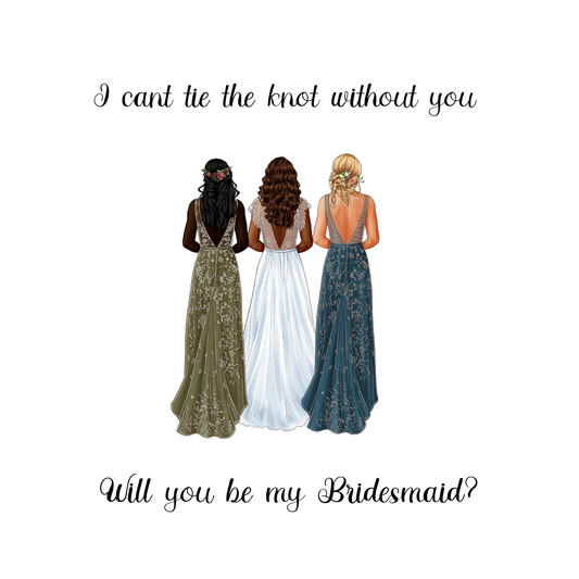 Personalised Will You Be My Bridesmaid Card, Bridesmaid Proposal Cards, Bridesmaid Card, Thank You Bridesmaid Gift, Bridesmaid Proposal