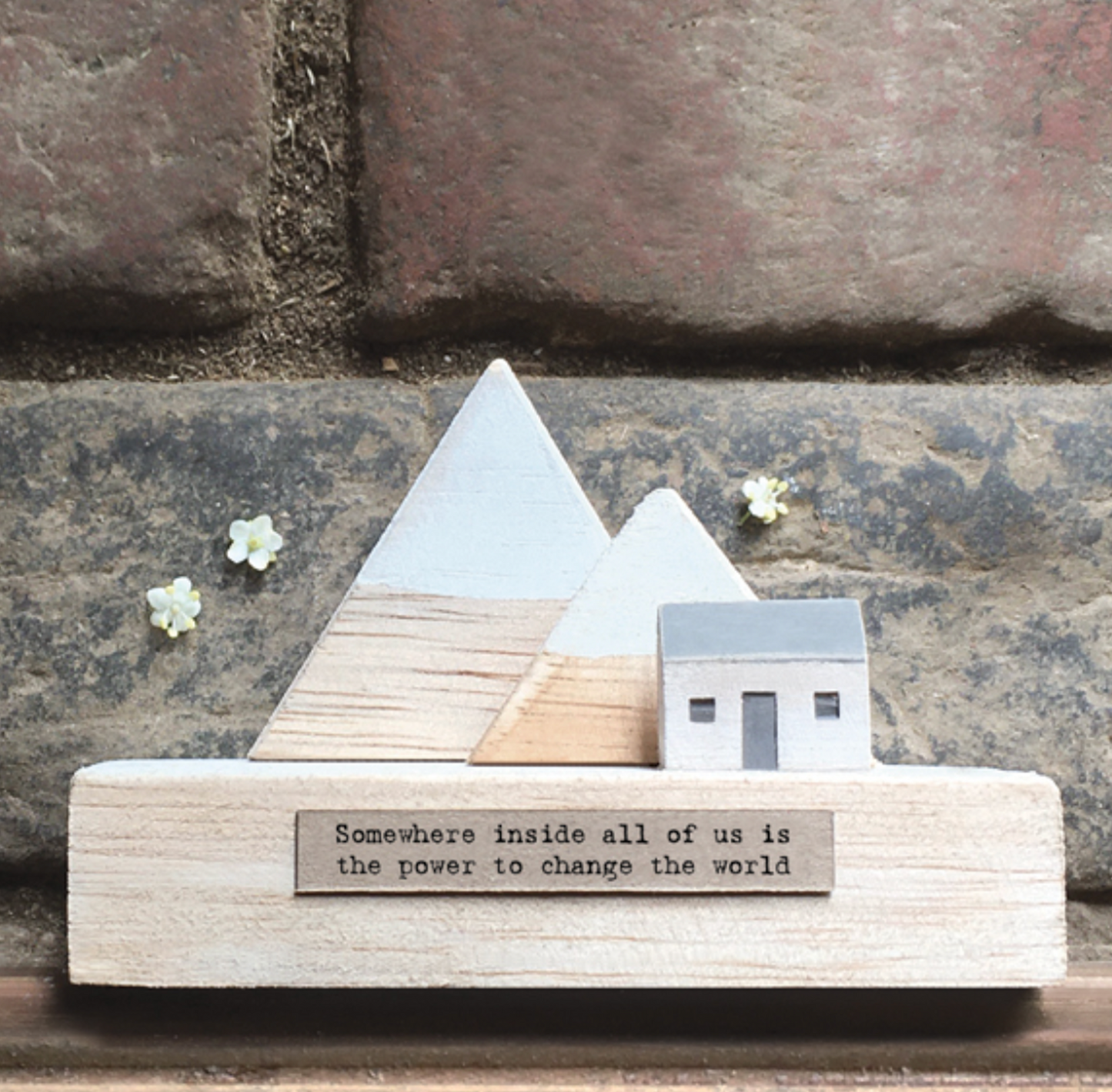Wooden mountain Scene, House Plaque