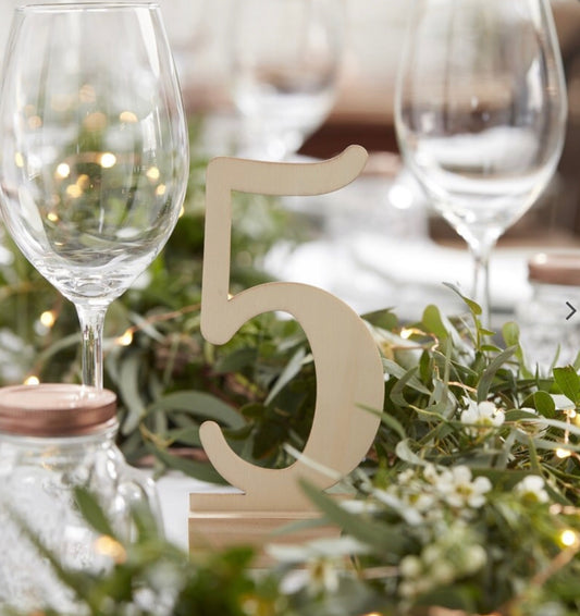 Wooden Table Numbers, Wedding Table Numbers
