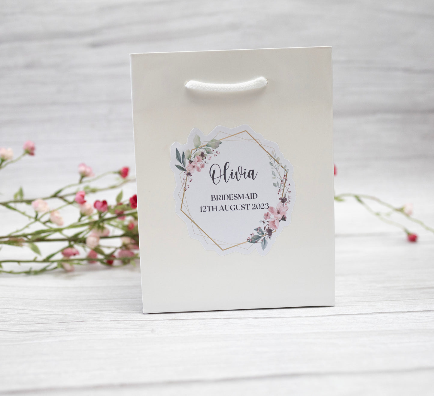 Personalised Gift Bag, DIY Personalised Party Bag, Favour Bag, Blush Party Bags, Gift Wrapping, Gift Bags, Hen Party