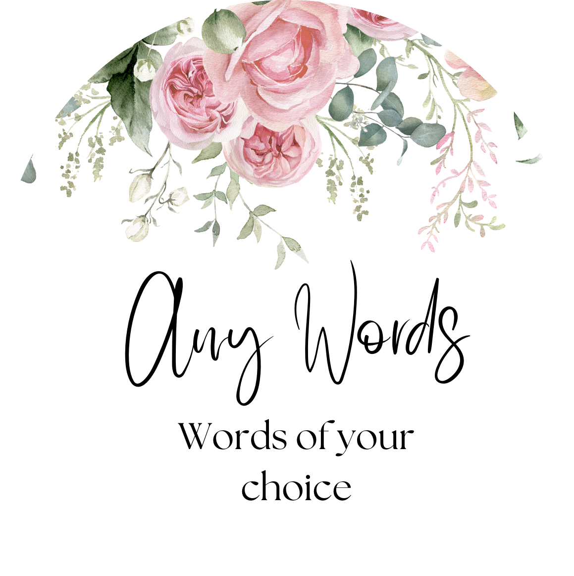 Blush Rose Wedding Stickers: Personalised Thank You Favour Labels