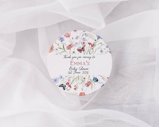 Baby Shower stickers, custom labels 5 sizes