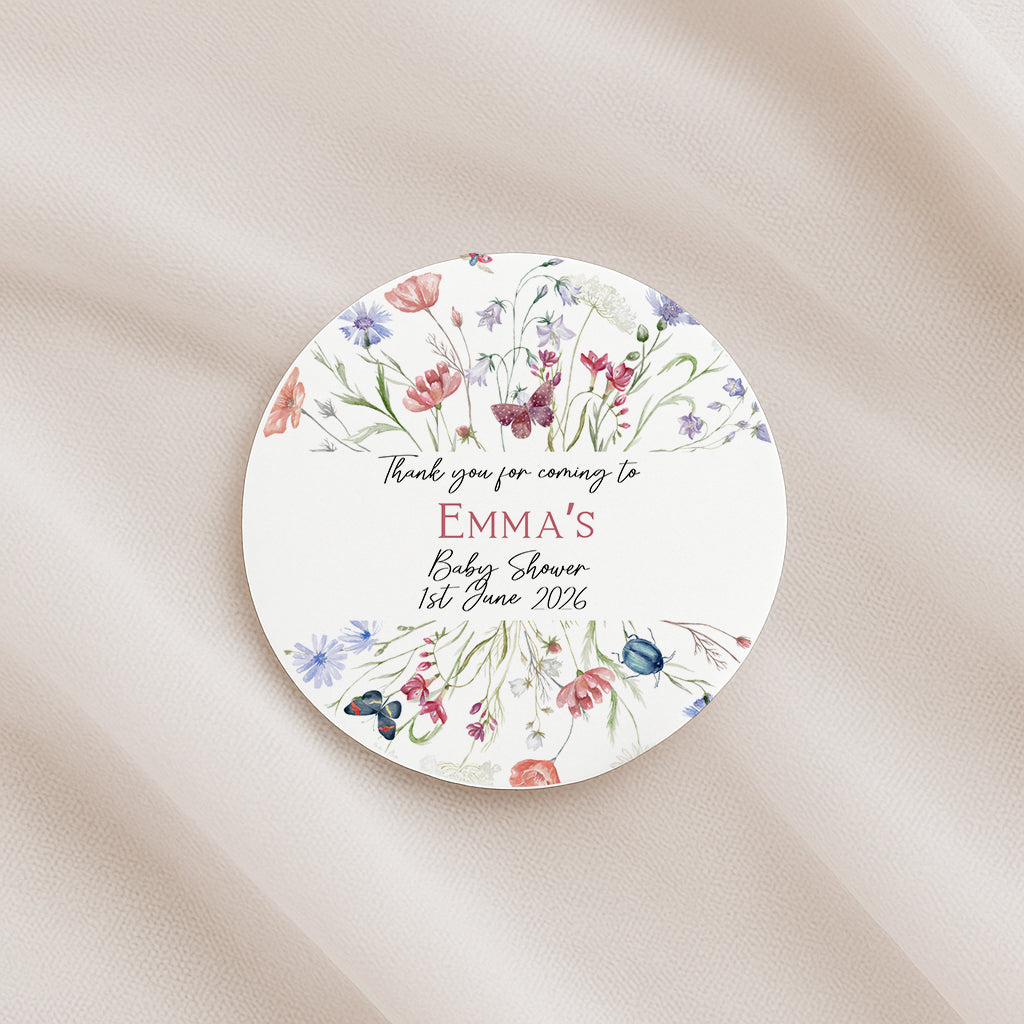 Baby Shower stickers, custom labels 5 sizes