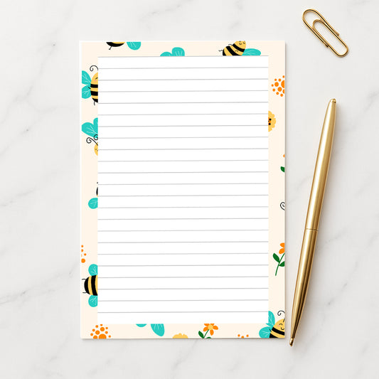 Bee Writing  Paper A4 A5, 100gsm FSC,  Lined Stationery Letter Paper,  Note Paper for Journaling & Letters