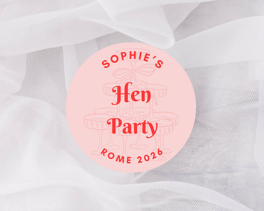 Hen Party Stickers, Hen Do Party Favour, Stickers For Hen Weekend, Party Stickers,
