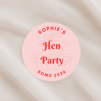 Hen Party Stickers, Hen Do Party Favour, Stickers For Hen Weekend, Party Stickers,