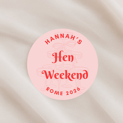 Hen Party Stickers, Hen Do Party Favour, Stickers For Hen Weekend, Party Stickers,