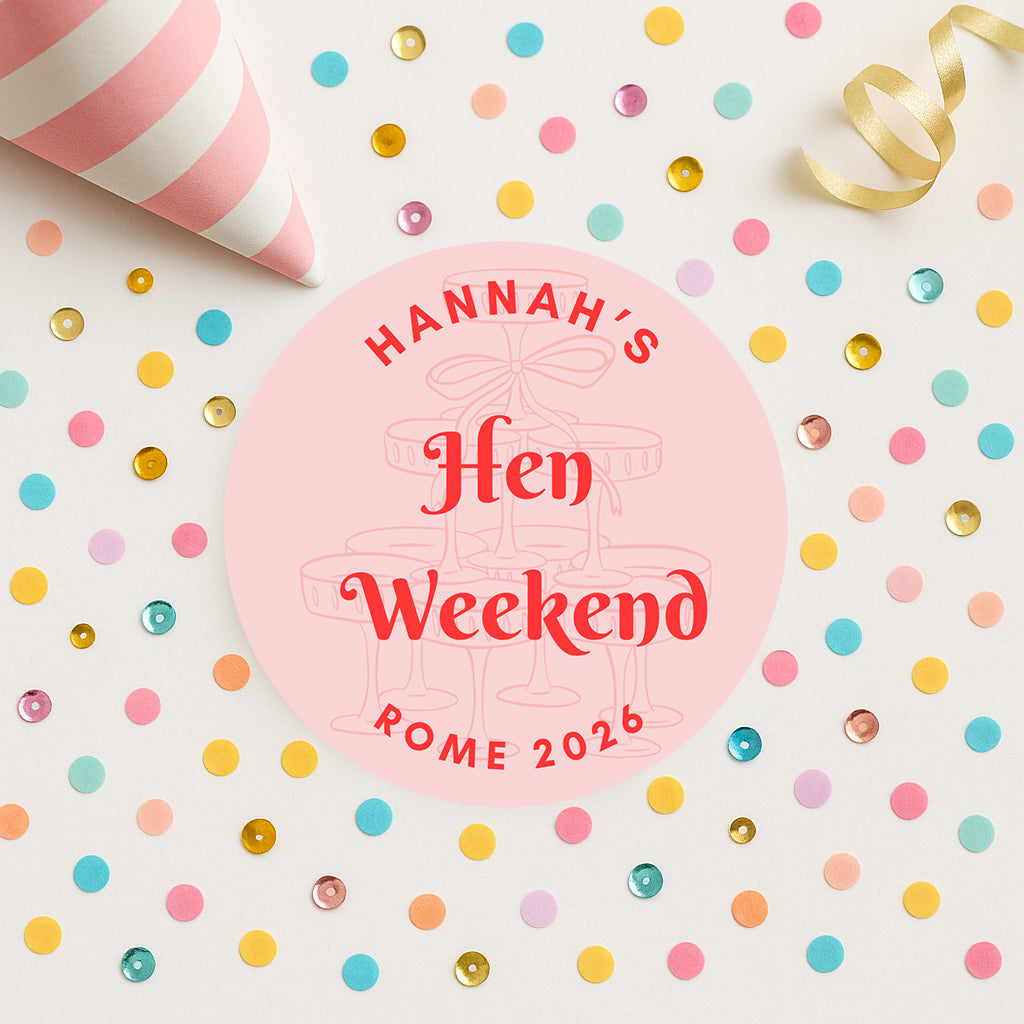 Hen Party Stickers, Hen Do Party Favour, Stickers For Hen Weekend, Party Stickers,