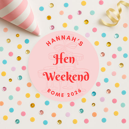 Hen Party Stickers, Hen Do Party Favour, Stickers For Hen Weekend, Party Stickers,