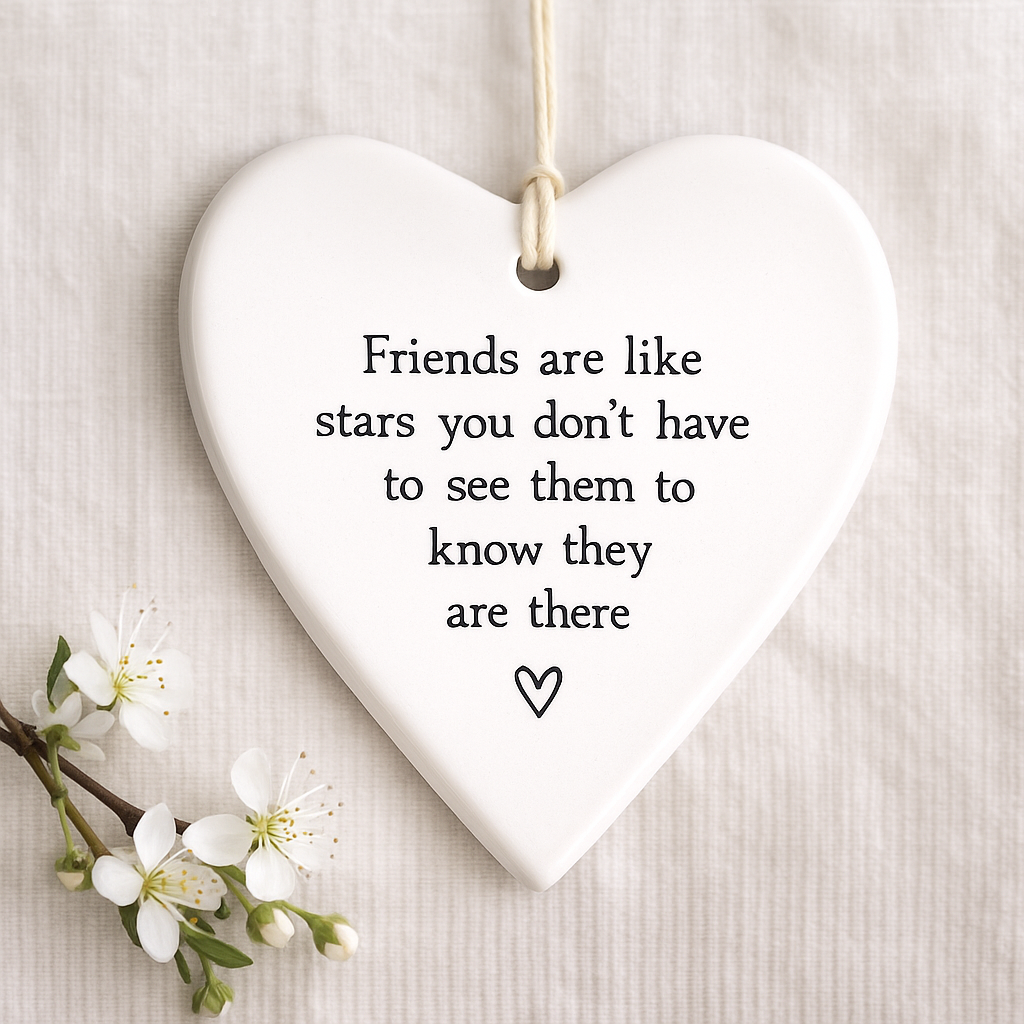 Friends are like stars gift, Porcelain Gift, Thinking Of You Decoration, Sentimental Gift