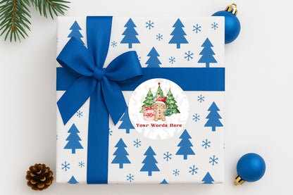 Stickers for christmas wrapping, gingerbread stickers gift wrapping
