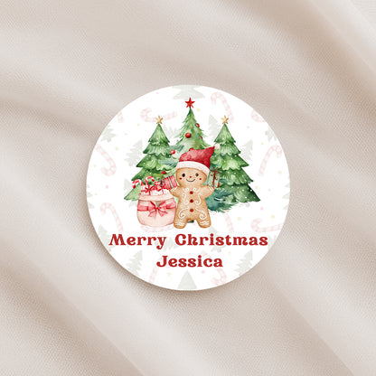 Stickers for christmas wrapping, gingerbread stickers gift wrapping