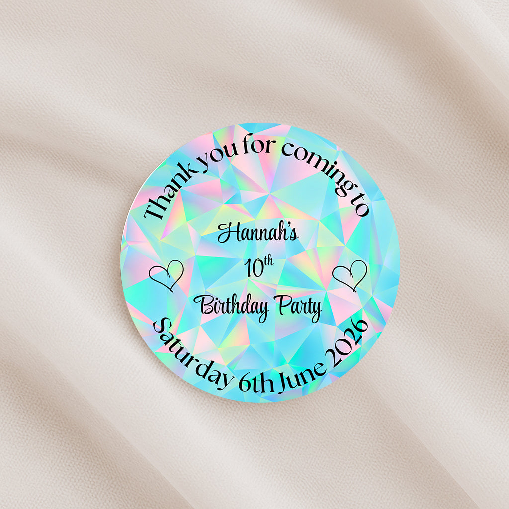 Thank you for coming to my party stickers, custom labels,