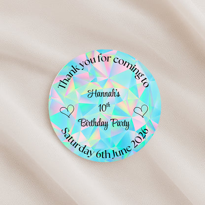 Thank you for coming to my party stickers, custom labels,