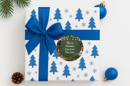Merry Christmas Stickers, Christmas Labels, Christmas Gift Labels, Santa Stickers, Envelope Seals, personalised Christmas Stickers, 5 sizes (Copy)