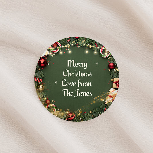 Merry Christmas Stickers, Christmas Labels, Christmas Gift Labels, Santa Stickers, Envelope Seals, personalised Christmas Stickers, 5 sizes (Copy)