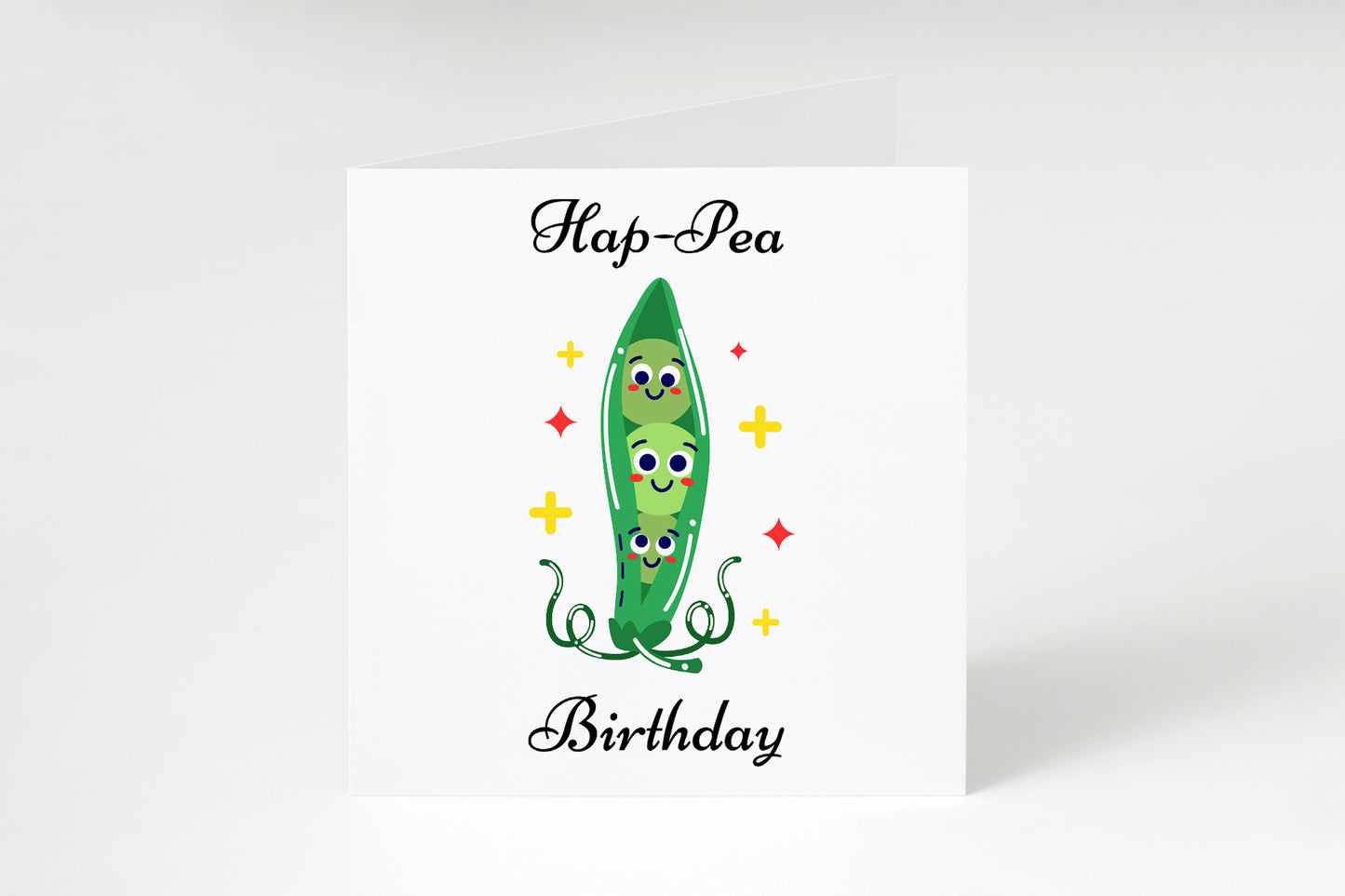 Happy birthday greeting card, Hap - Pea Birthday Card