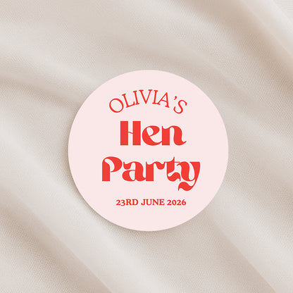 Hen Party Stickers, Hen Do Party Favour, Stickers For Hen Weekend, Party Stickers, Bridal Shower Gift Stickers