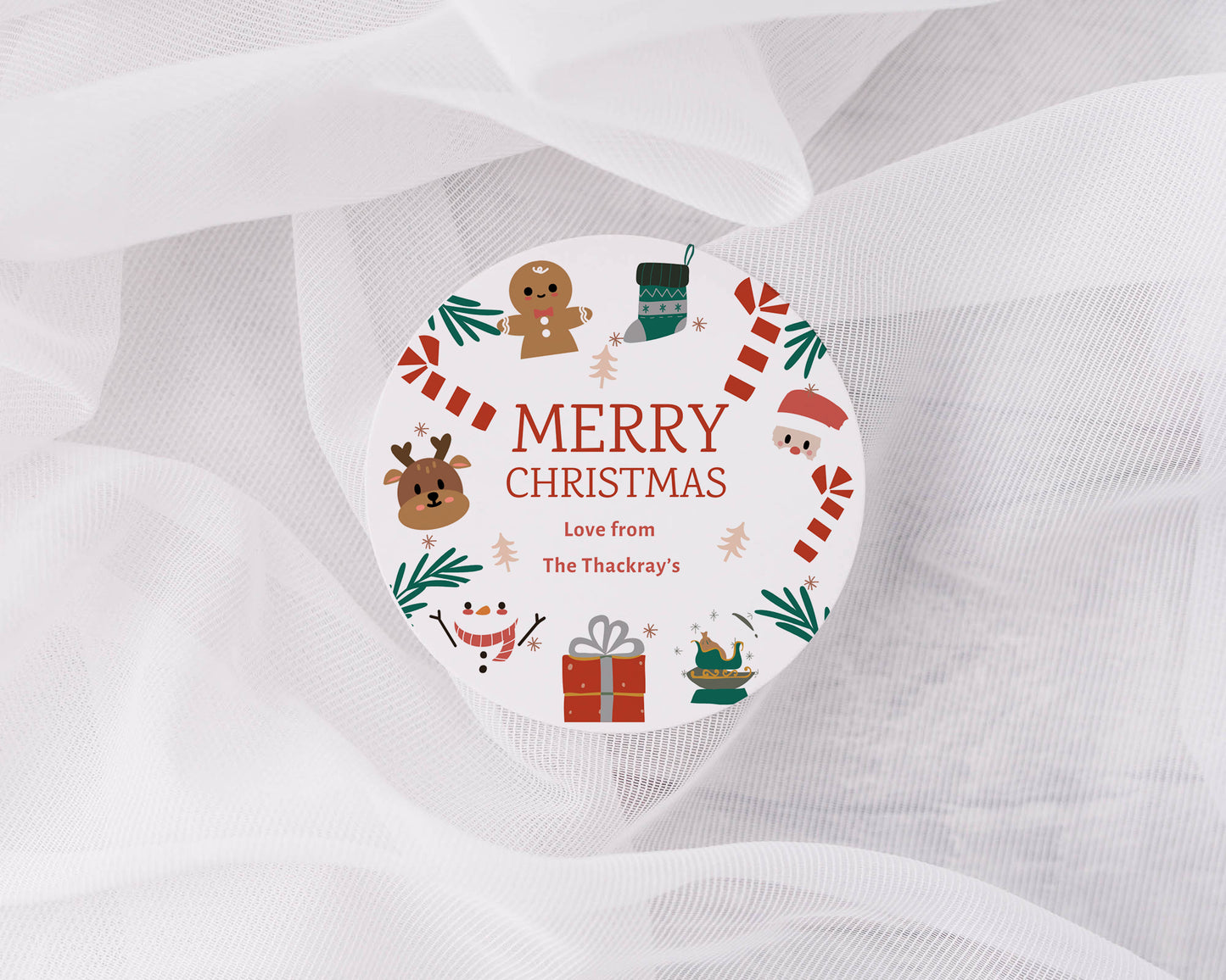 Personalised Christmas Stickers, Custom Labels, Gift Wrapping