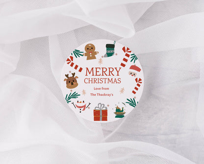 Personalised Christmas Stickers, Custom Labels, Gift Wrapping