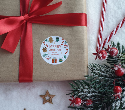 Personalised Christmas Stickers, Custom Labels, Gift Wrapping