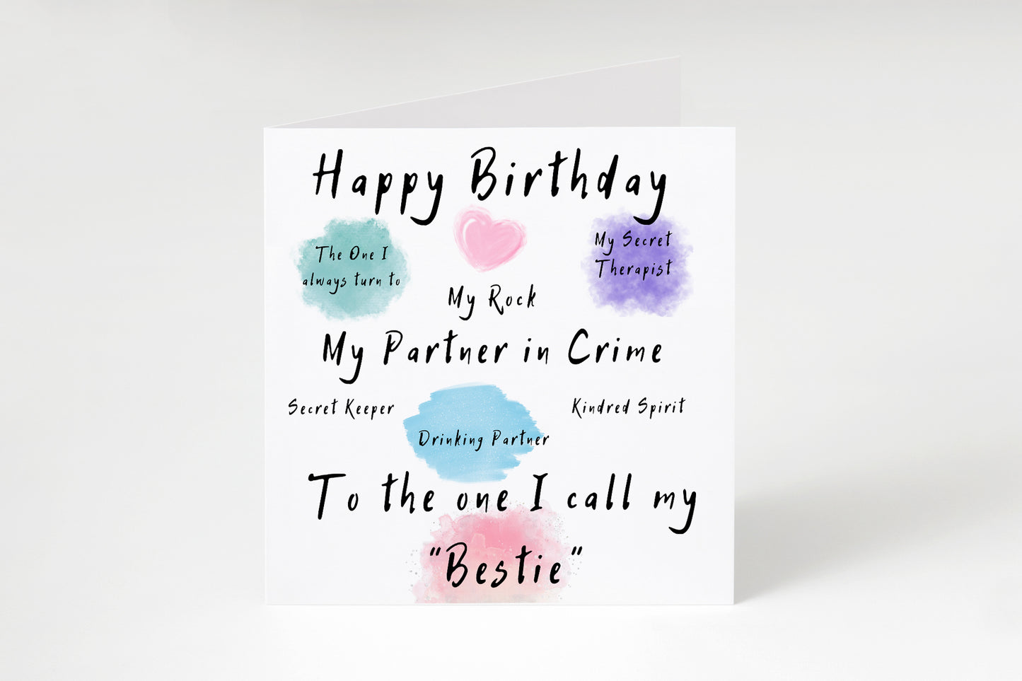 Bestie Birthday Card, Happy Birthday, Partner in crime