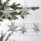 White Paper Christmas Tree Star Decorations, Christmas decorations, Eco Friendly decorations.