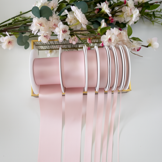 Berisfords Shade 70 Pale pink Double Faced Satin Ribbon. Choose Length & Width.Made in the Uk. Premium Quality ECO FRIENDLY RECYCLED