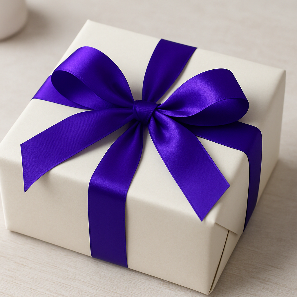 Purple Ribbon, Gift Wrapping ribbon , 6 Sizes, Wedding Ribbon, Double sided Satin