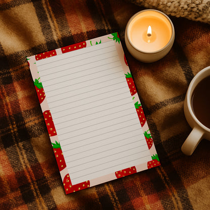 Strawberry Writing Paper A4 A5, 100gsm FSC,  Lined Stationery Letter Paper, Note Paper for Journaling & Letters