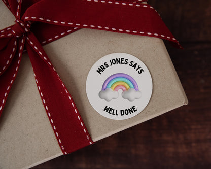 Teacher Reward Stickers, Personalised Teacher Stickers, Classroom Reward Stickers, Motivational Stickers for Kids, Fun Teacher Stickers