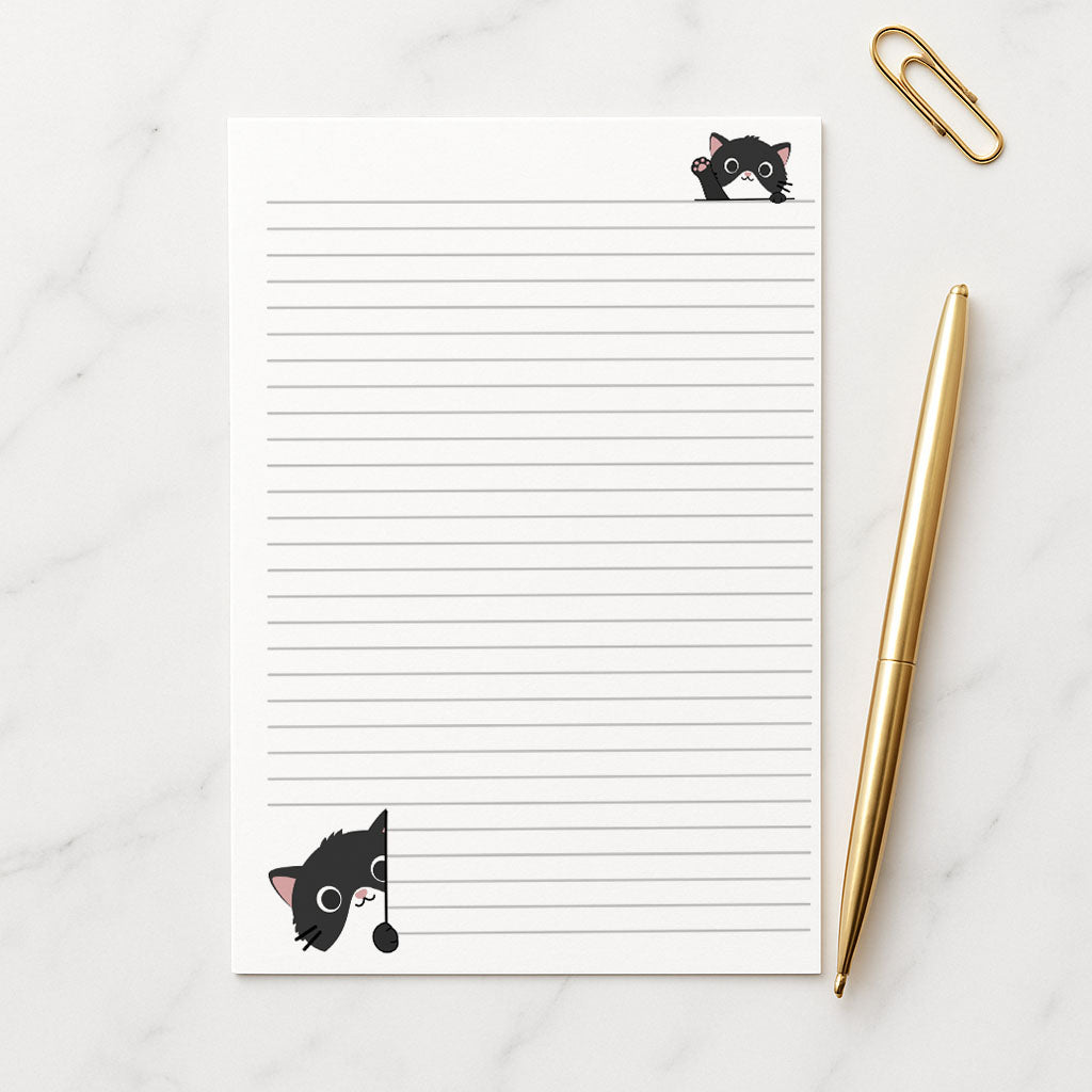 Cat Writing Paper A4 A5, 100gsm FSC,  Lined Stationery Letter Paper, Floral Note Paper for Journaling & Letters