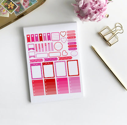 Pink Planner Stickers: To-Do List, Heart Stickers (40 pc)