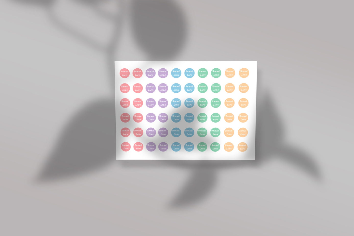 Annual Leave Planner Stickers: Holiday & Day Off Labels