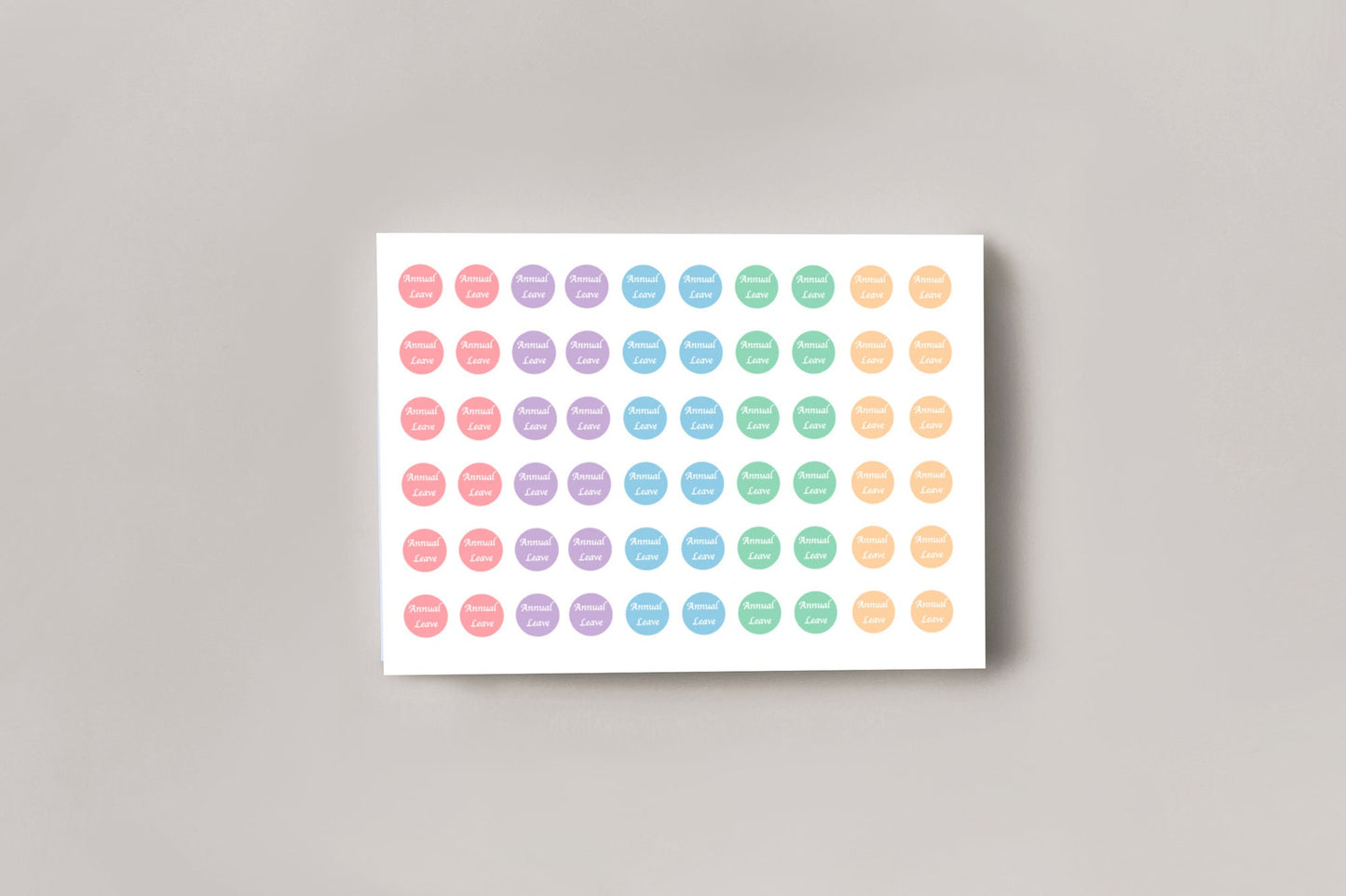 Annual Leave Planner Stickers: Holiday & Day Off Labels