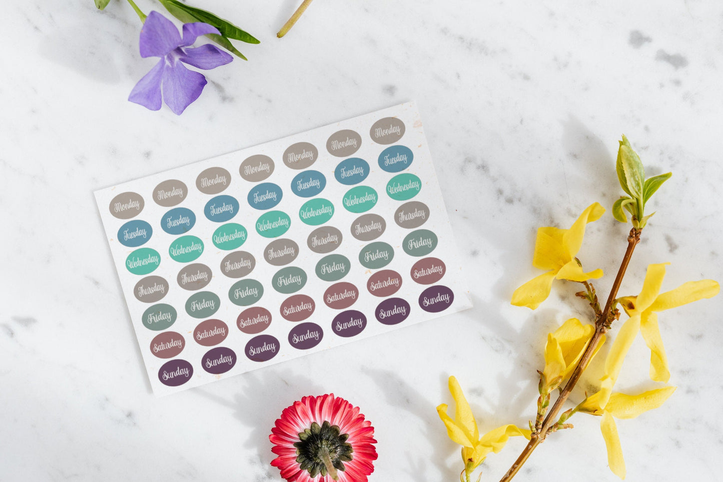 Days of the week planner stickers / weekday stickers perfect for any planner