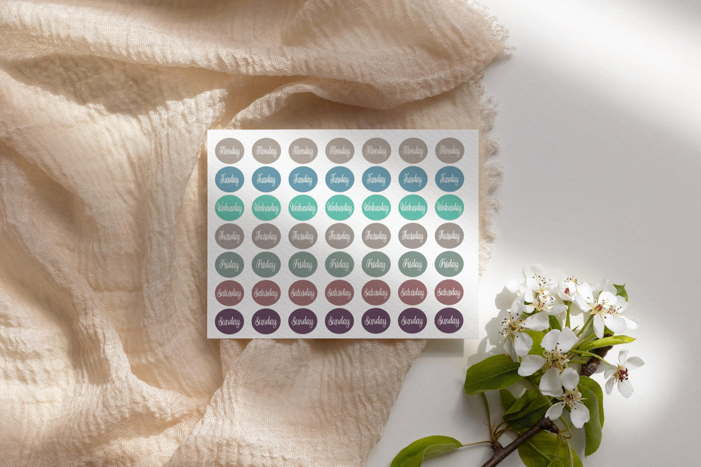 Days of the week planner stickers / weekday stickers perfect for any planner