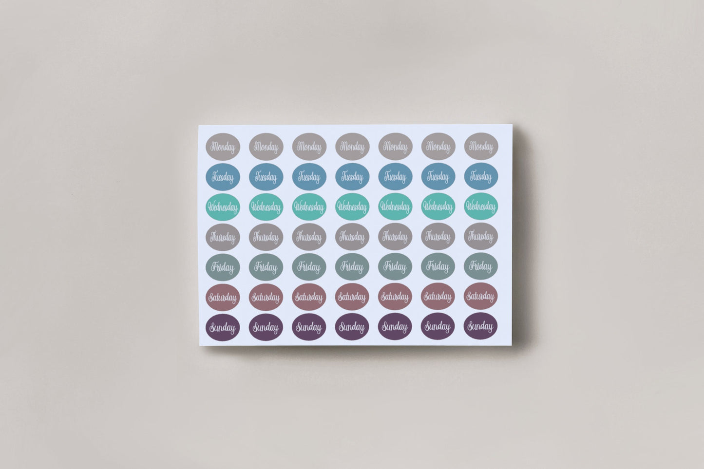 Days of the week planner stickers / weekday stickers perfect for any planner