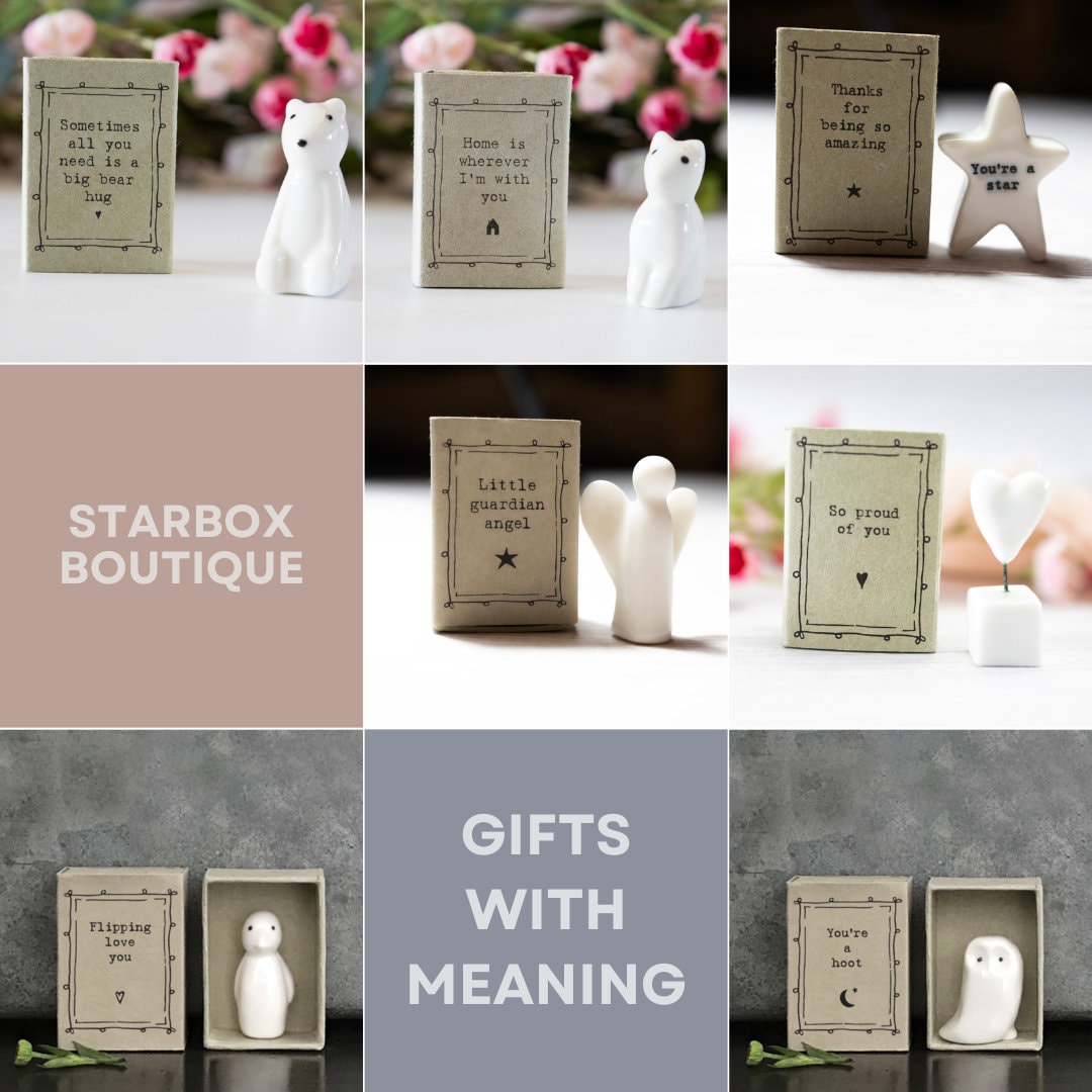 Porcelain friends are like stars Matchbox Gift, Birthday Gift, Gifts for Friends, Star ornament