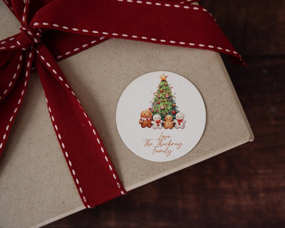 Personalised Christmas Stickers, Christmas Labels, Christmas Gift Labels, Santa Initial Stickers, Christmas tree stickers, 12 designs