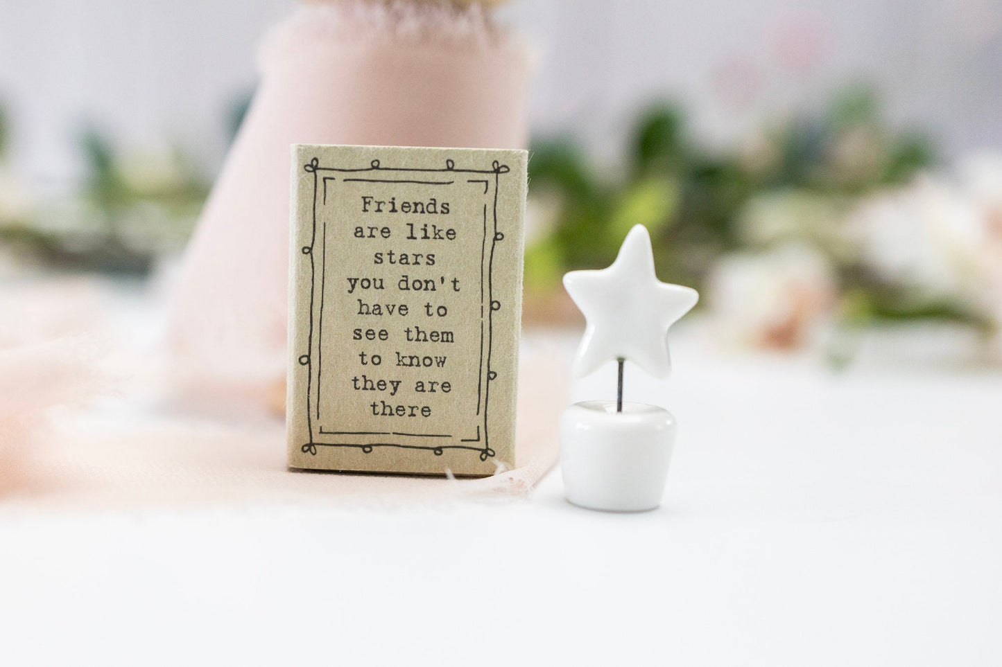 Porcelain friends are like stars Matchbox Gift, Birthday Gift, Gifts for Friends, Star ornament