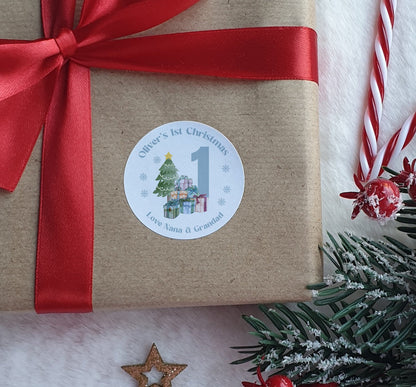 Baby's 1st Christmas Stickers, Personalised Christmas Stickers, Christmas Labels, Christmas Gift Labels,