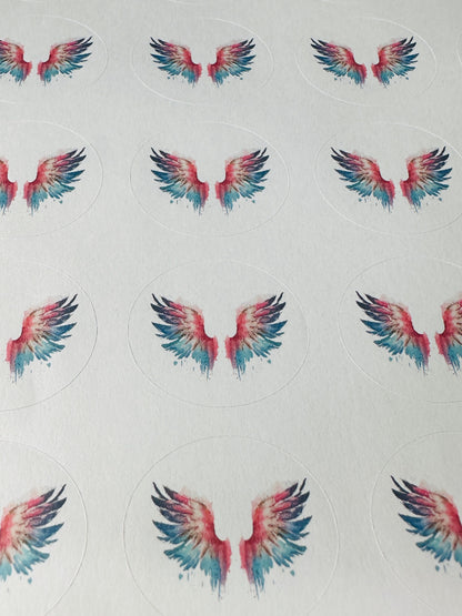 Angel Wing Stickers, Planner stickers, Laptop Stickers, Envelope Seals, Craft Stickers