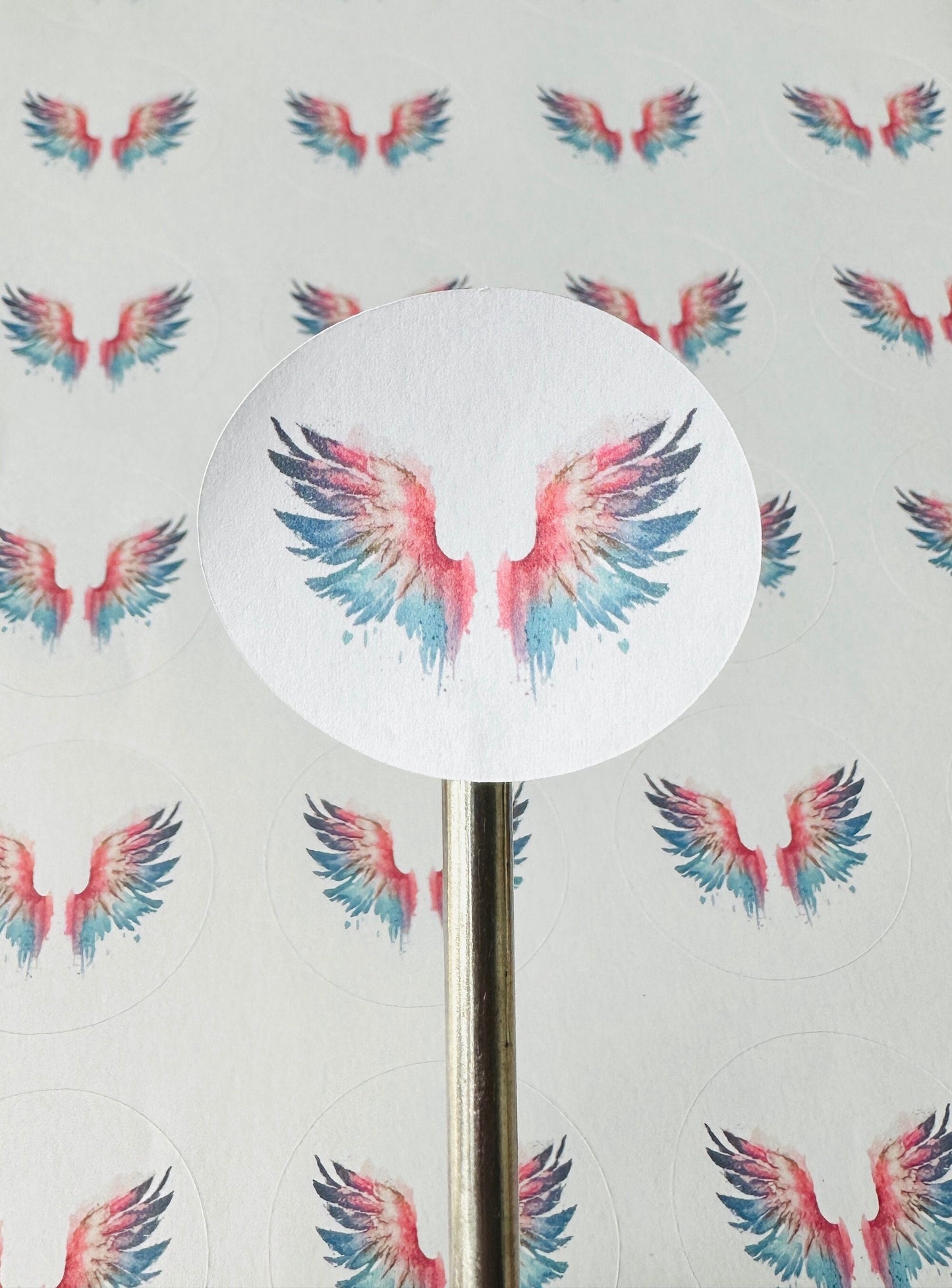 Angel Wing Stickers, Planner stickers, Laptop Stickers, Envelope Seals, Craft Stickers