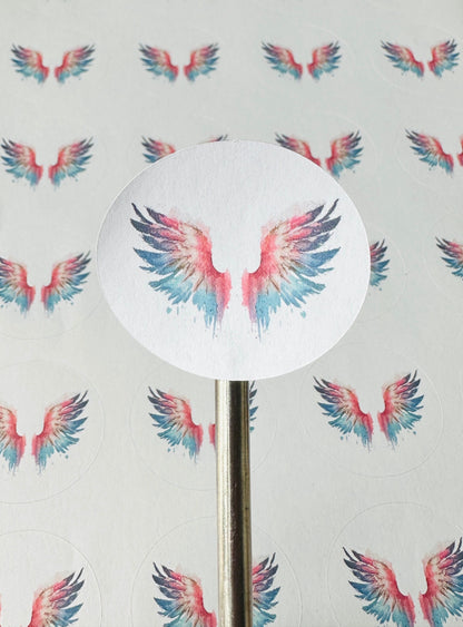 Angel Wing Stickers, Planner stickers, Laptop Stickers, Envelope Seals, Craft Stickers